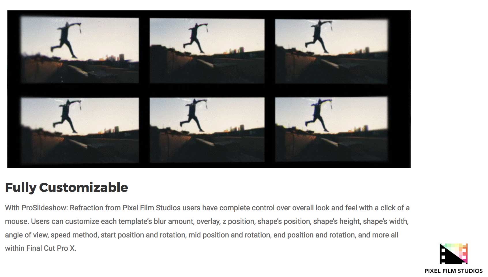 ProSlideshow Refraction - Pixel Film Studios Plugins - FCPX Effects