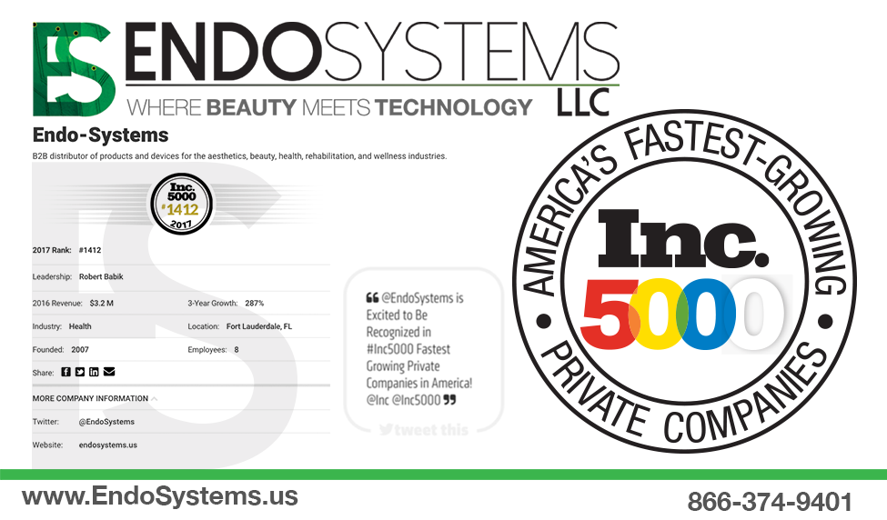 Endo-Systems Ranks on Inc. 5000 Fastest Growing Companies in America