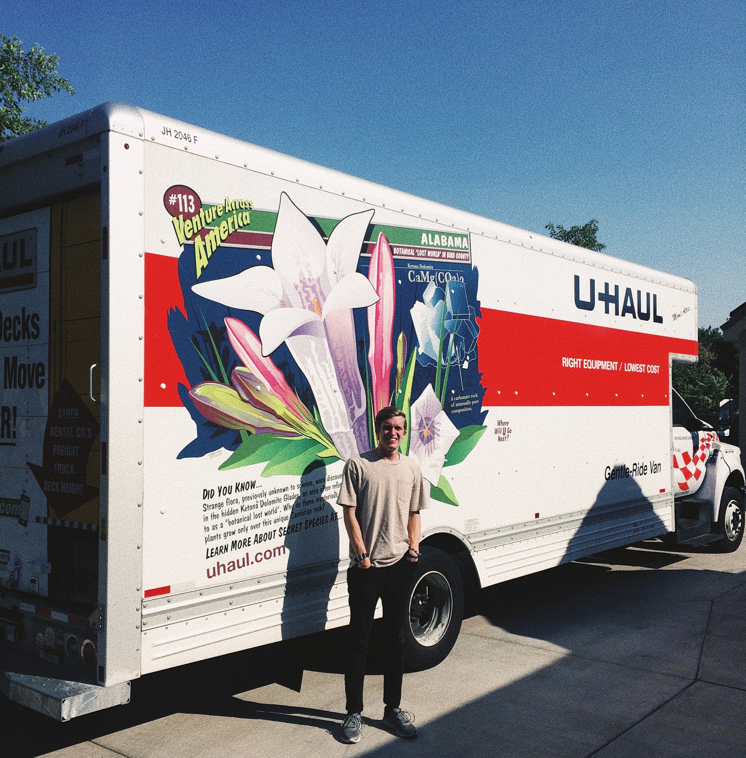 The U-Haul, ready to go to Texas