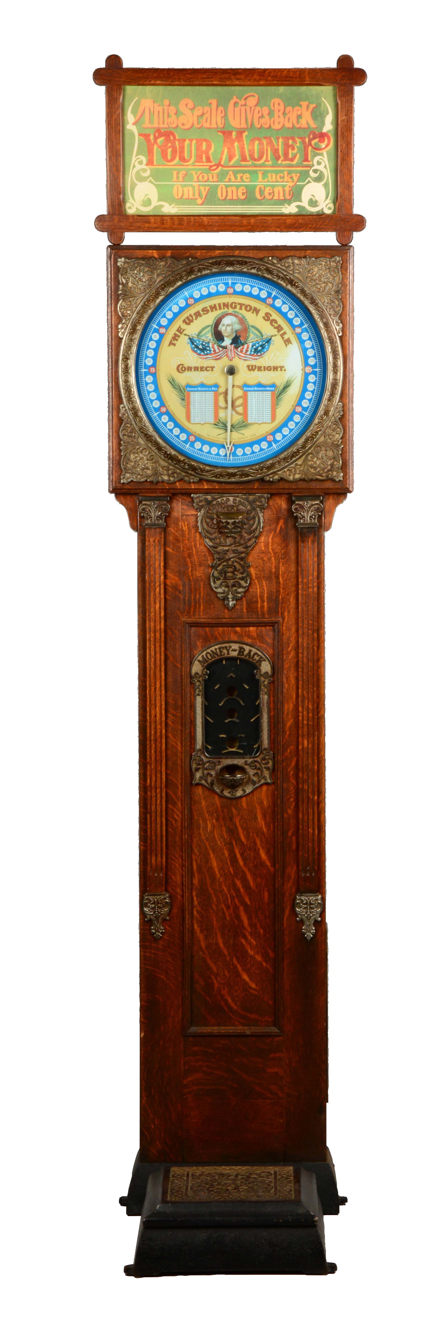 1¢ Caille Bros. George Washington Floor Scale, estimated at $15,000-20,000.
