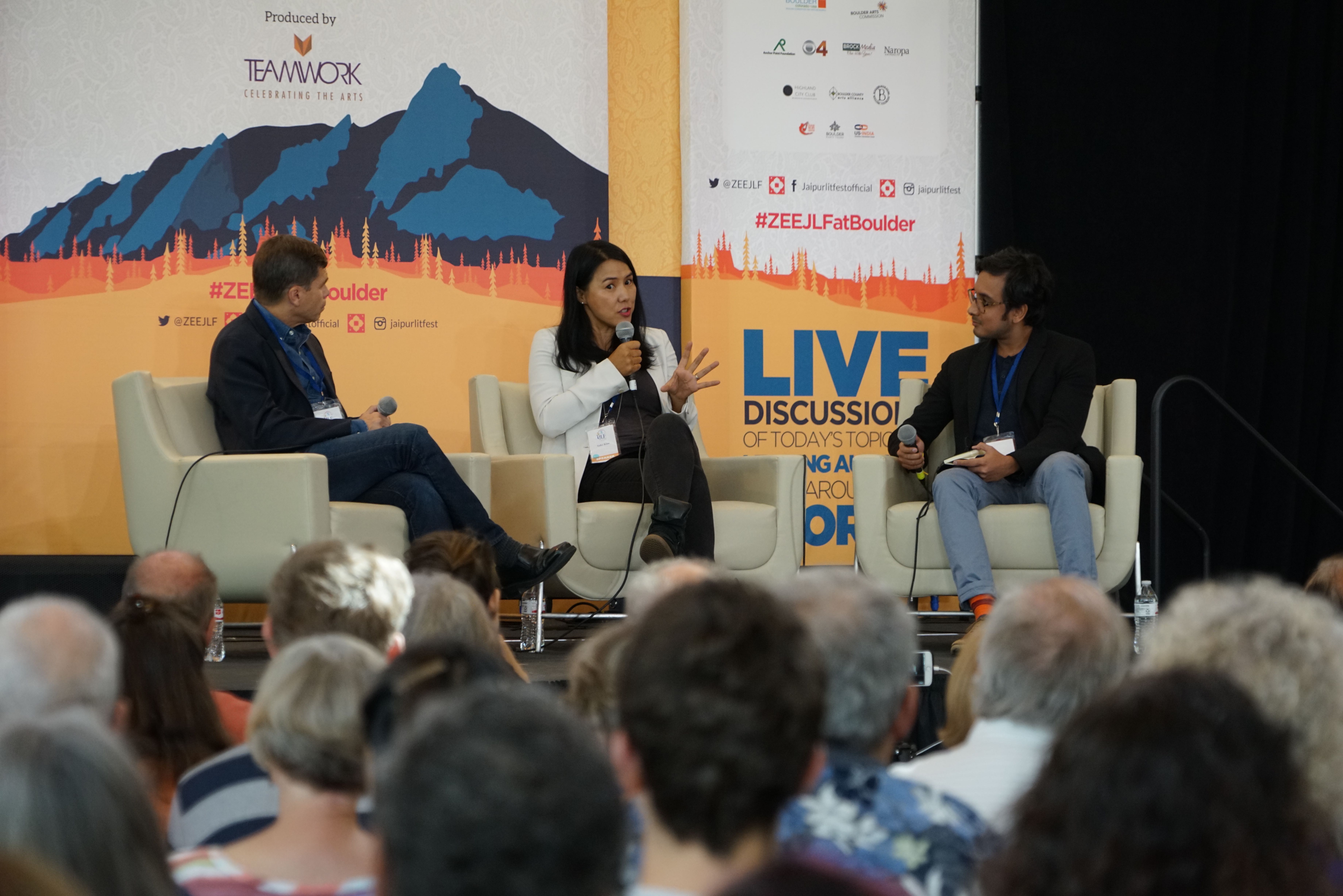 Michael Rezendes and Suki Kim in Conversation with Kanishk Tharoor-Photo by Will Hauge