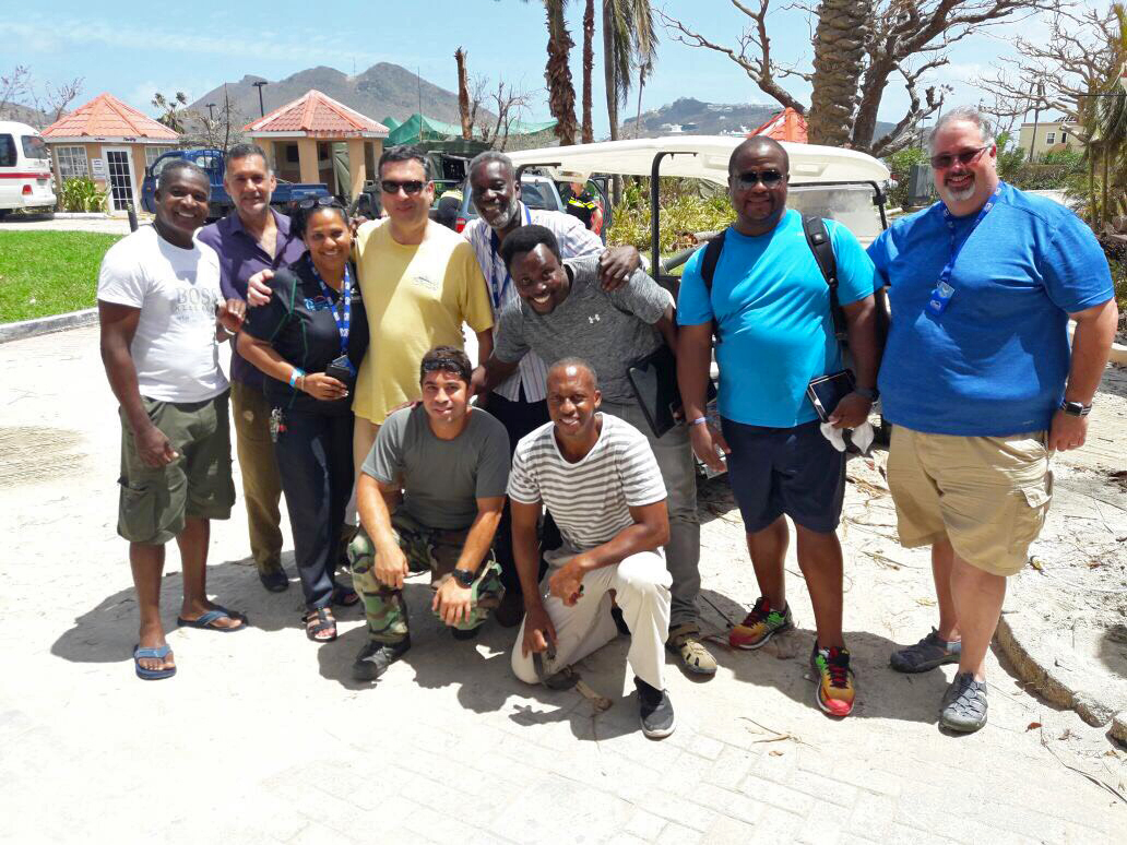 Divi Resorts President & COO, Marco Galaverna and a group of key staff visit St. Maarten to assess the damage and thank local employees.