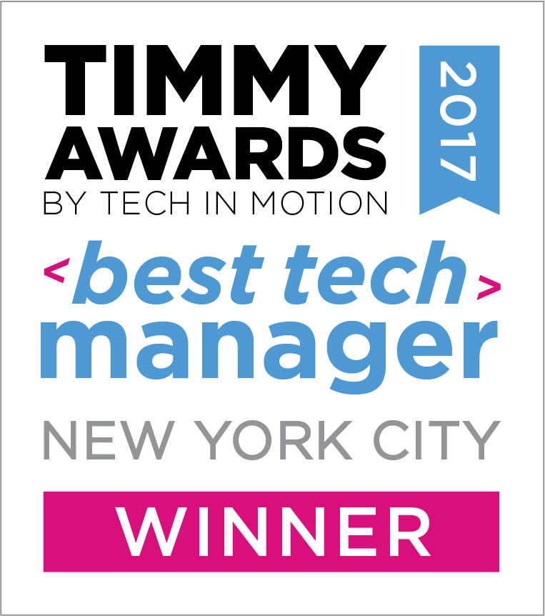 2017 Timmy Awards Best Tech Manager in New York City