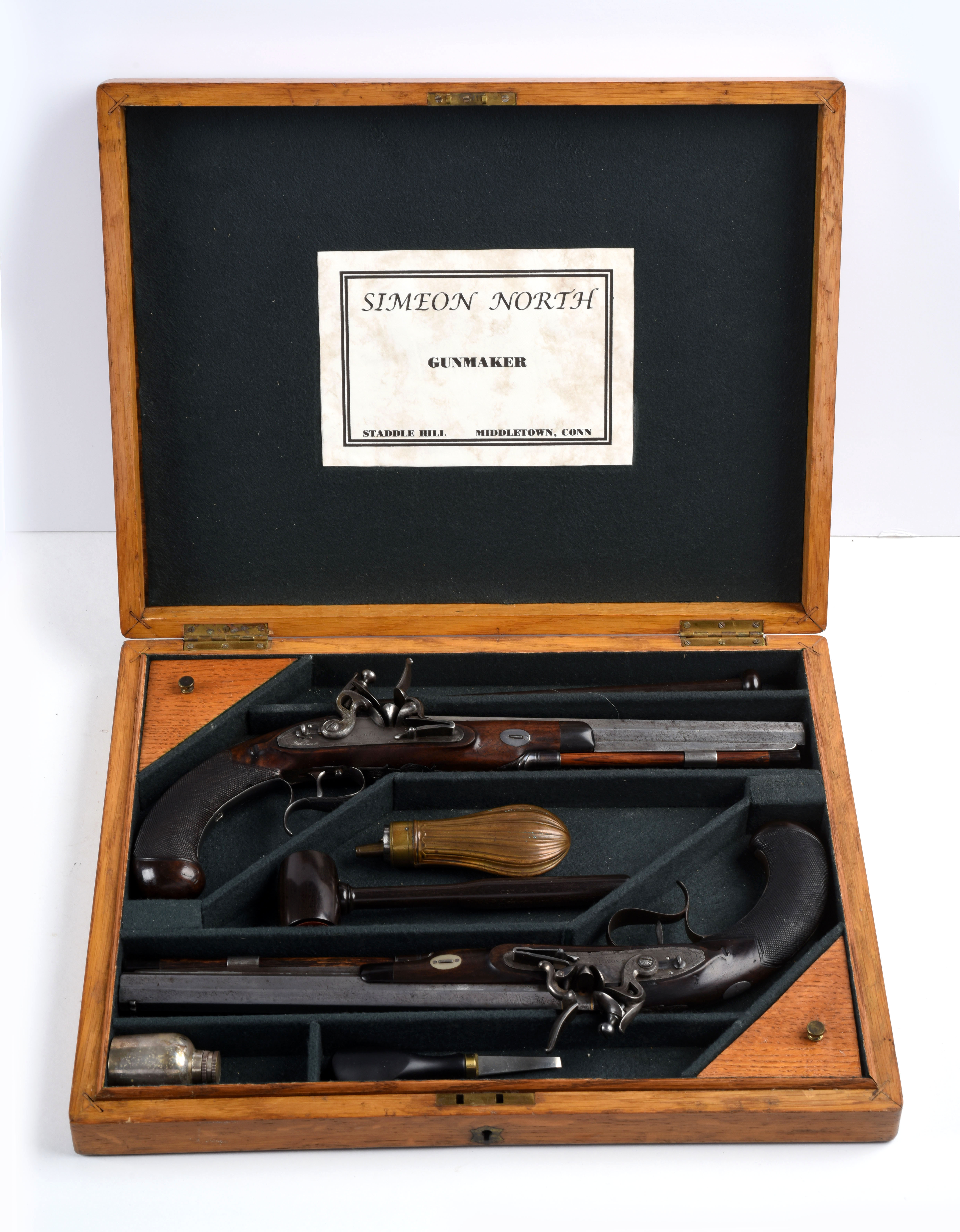 Cased Set of Simeon North Dueling Pistols, estimated at $15,000-25,000.