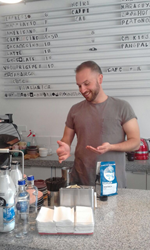 Brandon Bir, Coffee Sourcing and Education Director for Crimson Cup Coffee & Tea
