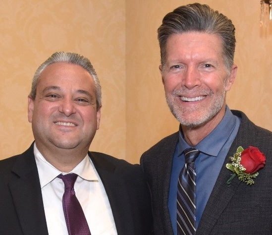 Anthony Ciarletta, sponsor, Grassy Sprain Pharmacy, with Stone Phillips, special guest speaker, at HOW’s 16th Annual “In Celebration Gala Cocktail Reception”.