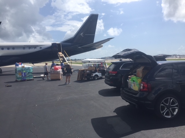 Loading Jet with supplies to Puerto Rico