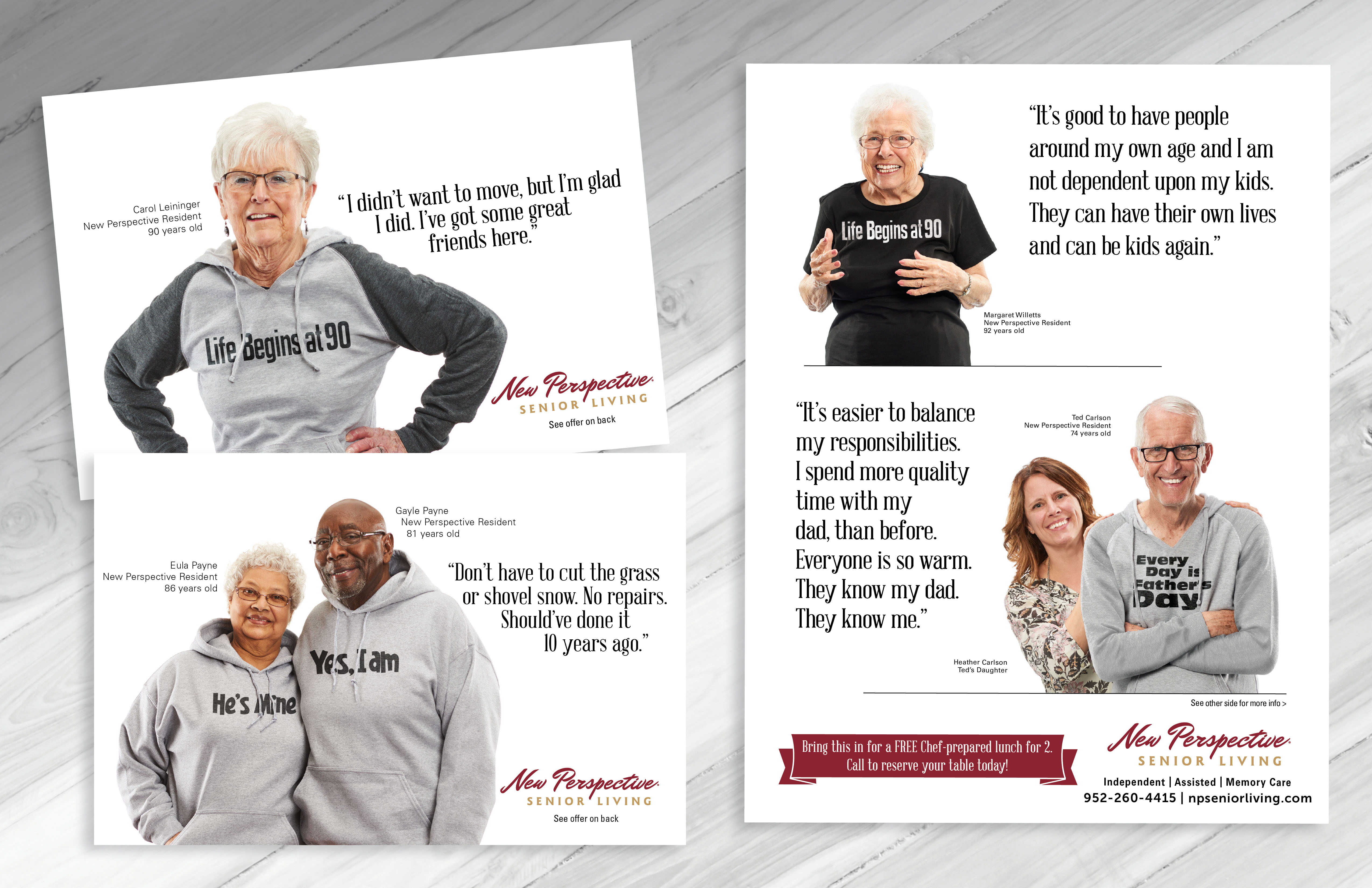 Latest Ad Campaign from New Perspective Senior Living Showcases Actual Residents