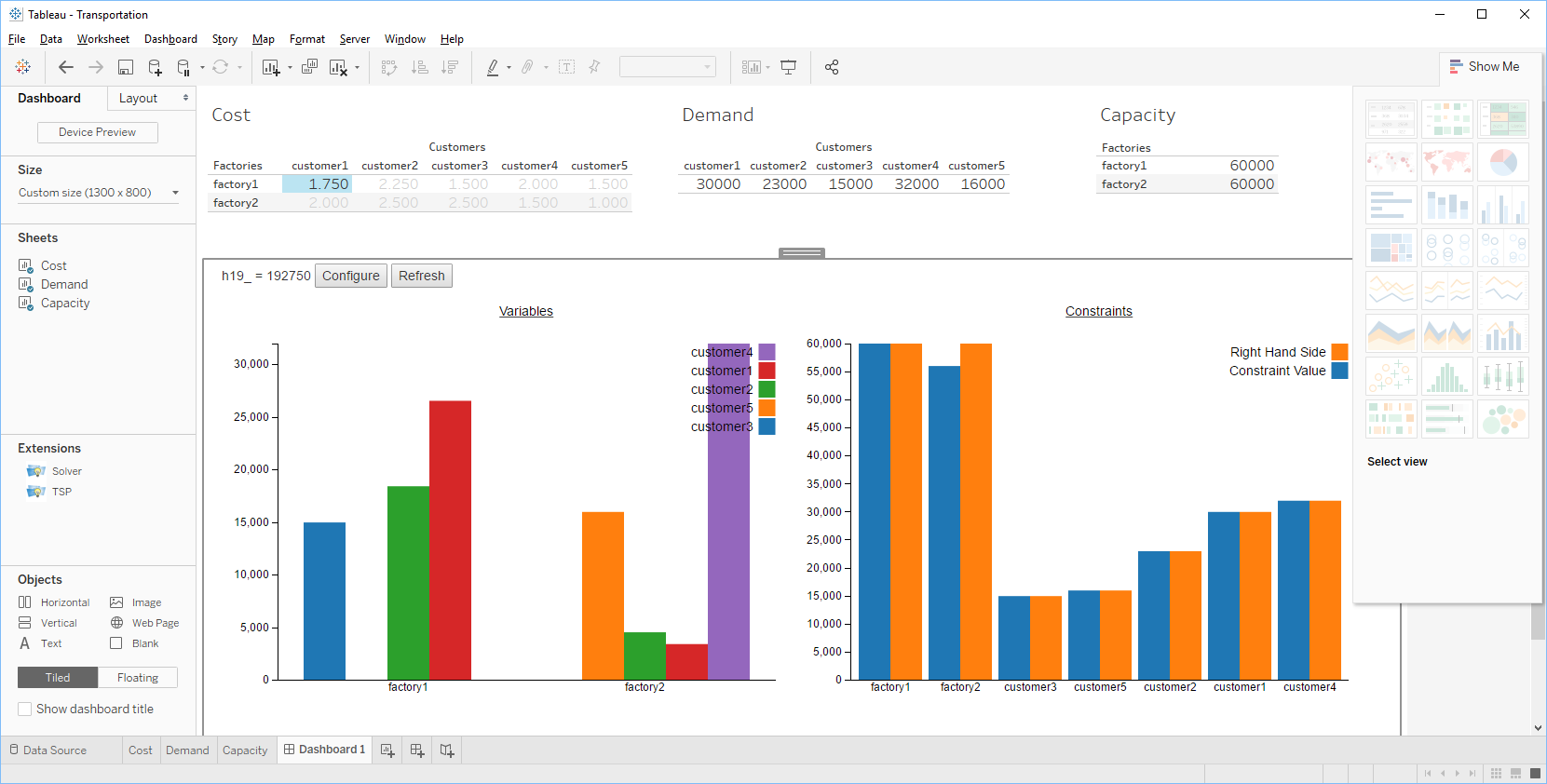 Optimal Shipping in Tableau