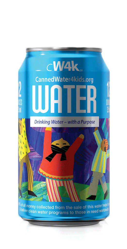 CW4K Canned Drinking Water - 12oz aluminum can