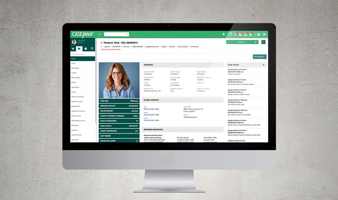 CASEpeer legal software announces new integration with CalendarRules.
