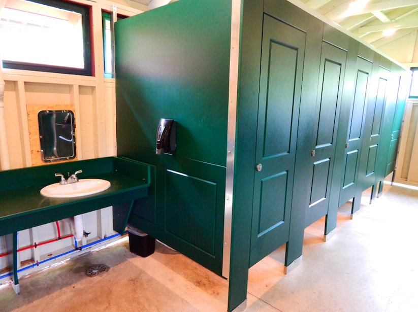 The clean design and fresh looks of the new restroom partitions are the "talk of the campground."