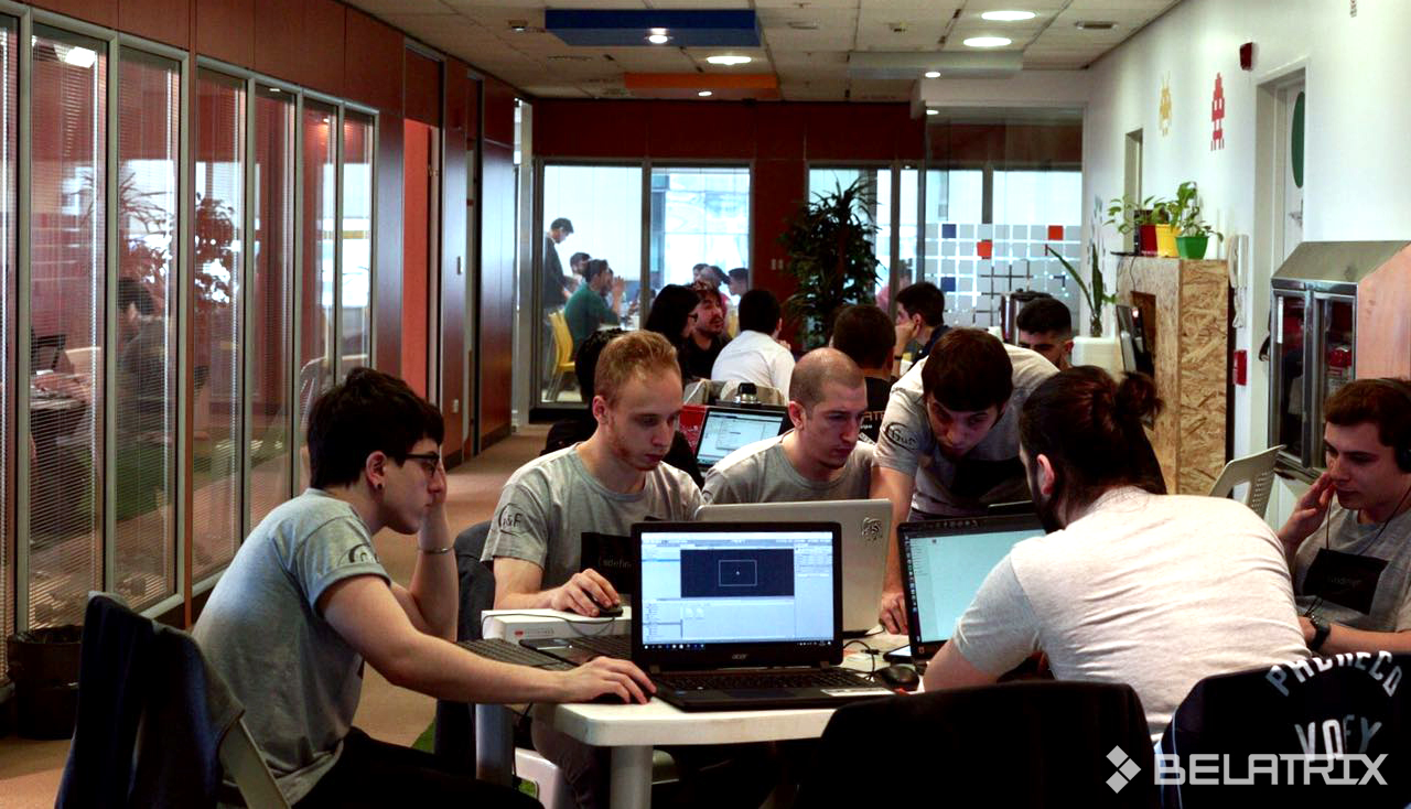 Attendees programming at the 2017 Buenos Aires Hackatrix