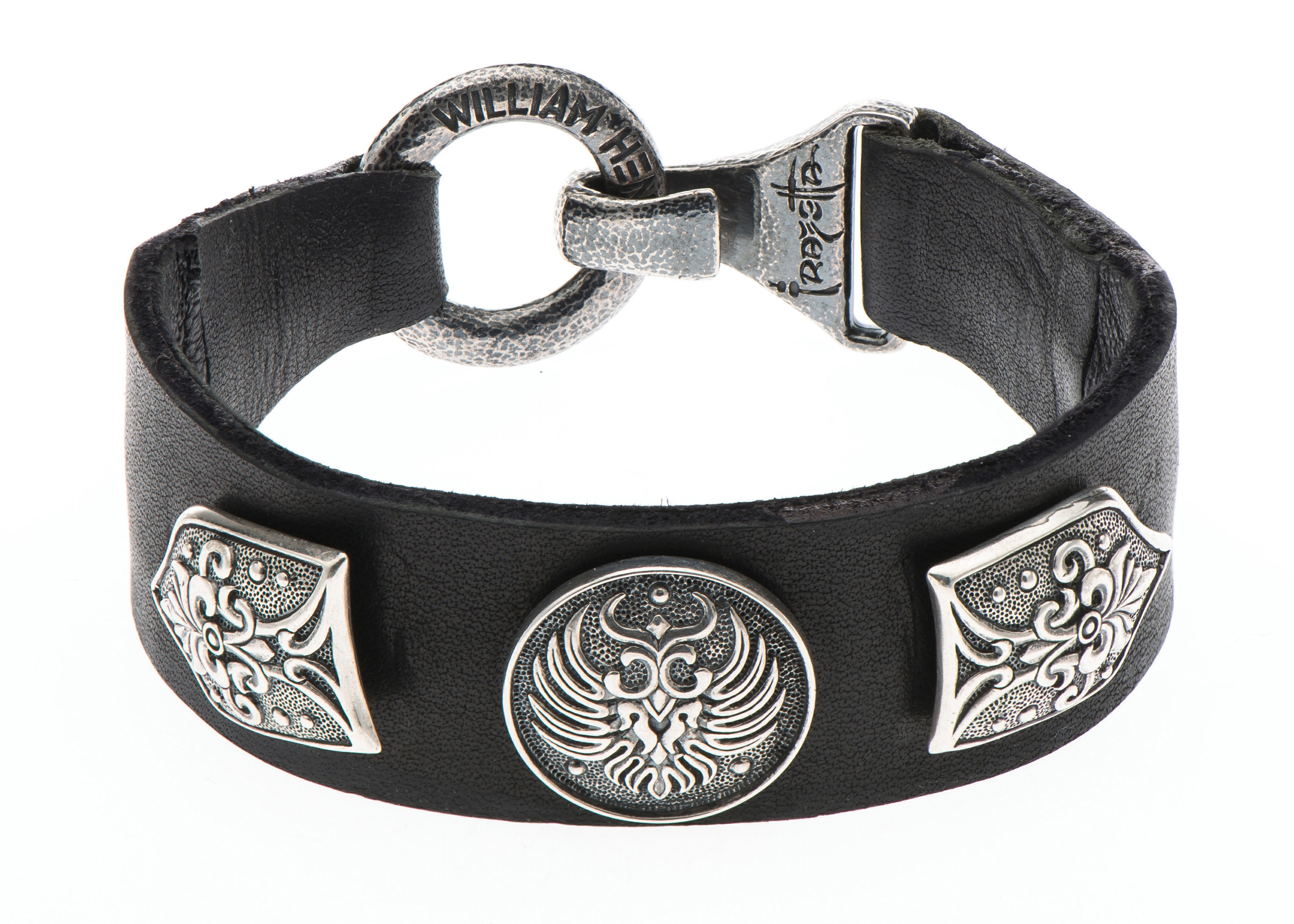 Leather cuff with Sterling Silver
