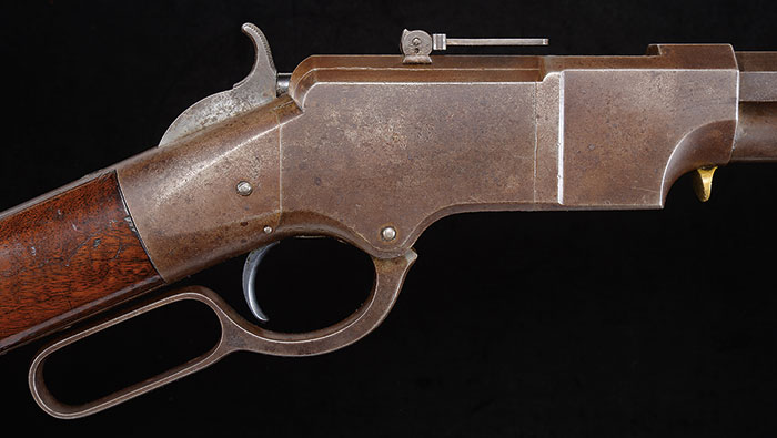 Extremely Rare Iron Frame Henry Model 1860 Lever Action Rifle (Roughton Collection), estimated at $75,000-125,000.