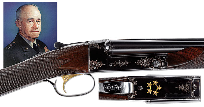 Winchester Model 21 Custom Shotgun Presented to Five Star General and First Chairman of the Joint Chiefs of Staff, Omar Bradley, estimated at $100,000-200,000.