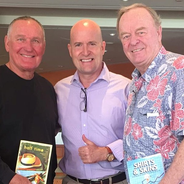 Dr. Ken Reed (right) with Publisher Michael D. Butler (center) and friend Greg Nelson (left)
