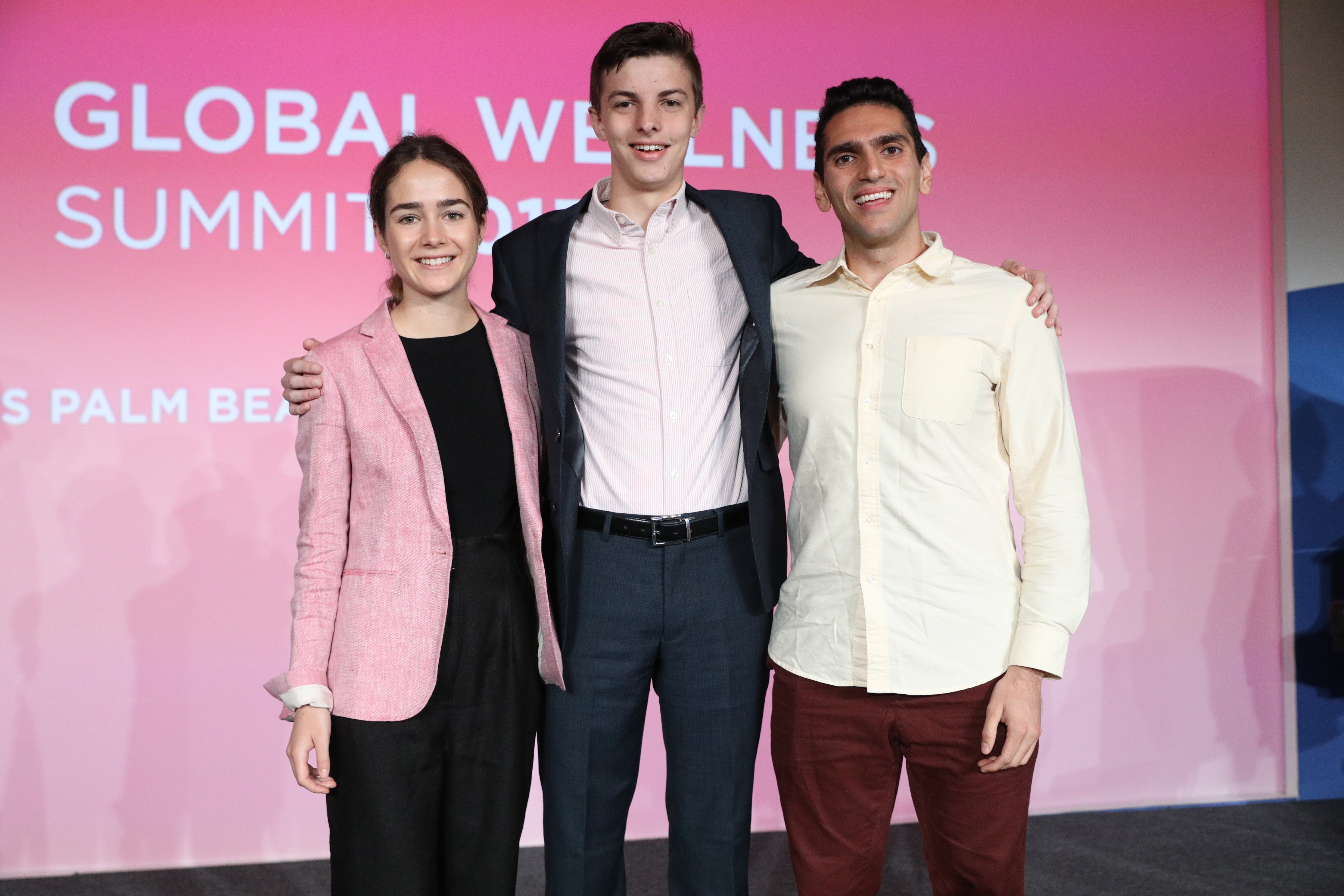 Left to right: Maria Gil, École de Lausanne, Jarrod Luca, Florida State University, Mikey Ahdoot, University of Southern California