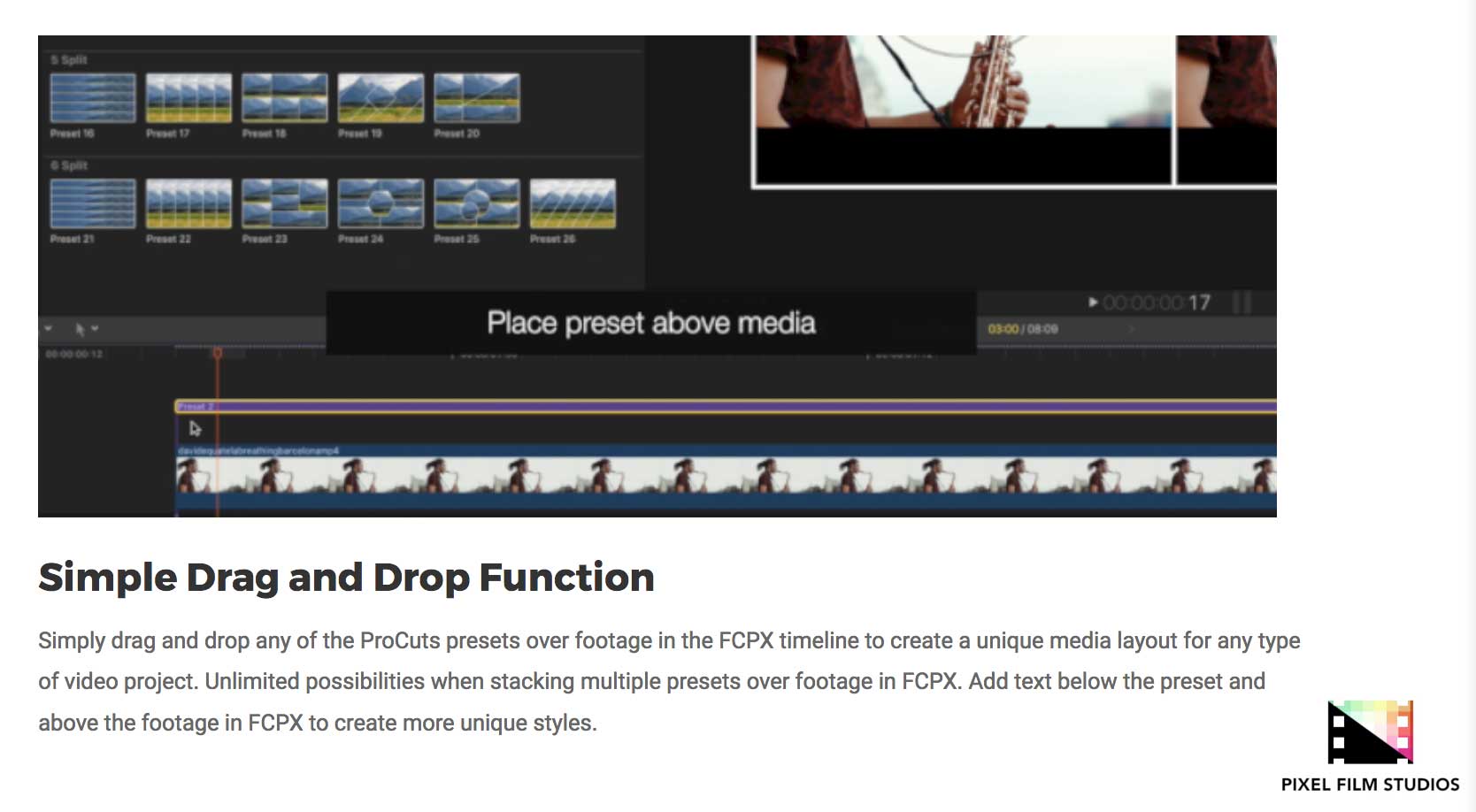 ProCuts - Pixel Film Studios Plugins - FCPX Effects