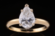 Pear Shaped Diamond 14K Gold Ring, estimated at $4,000-8,000.