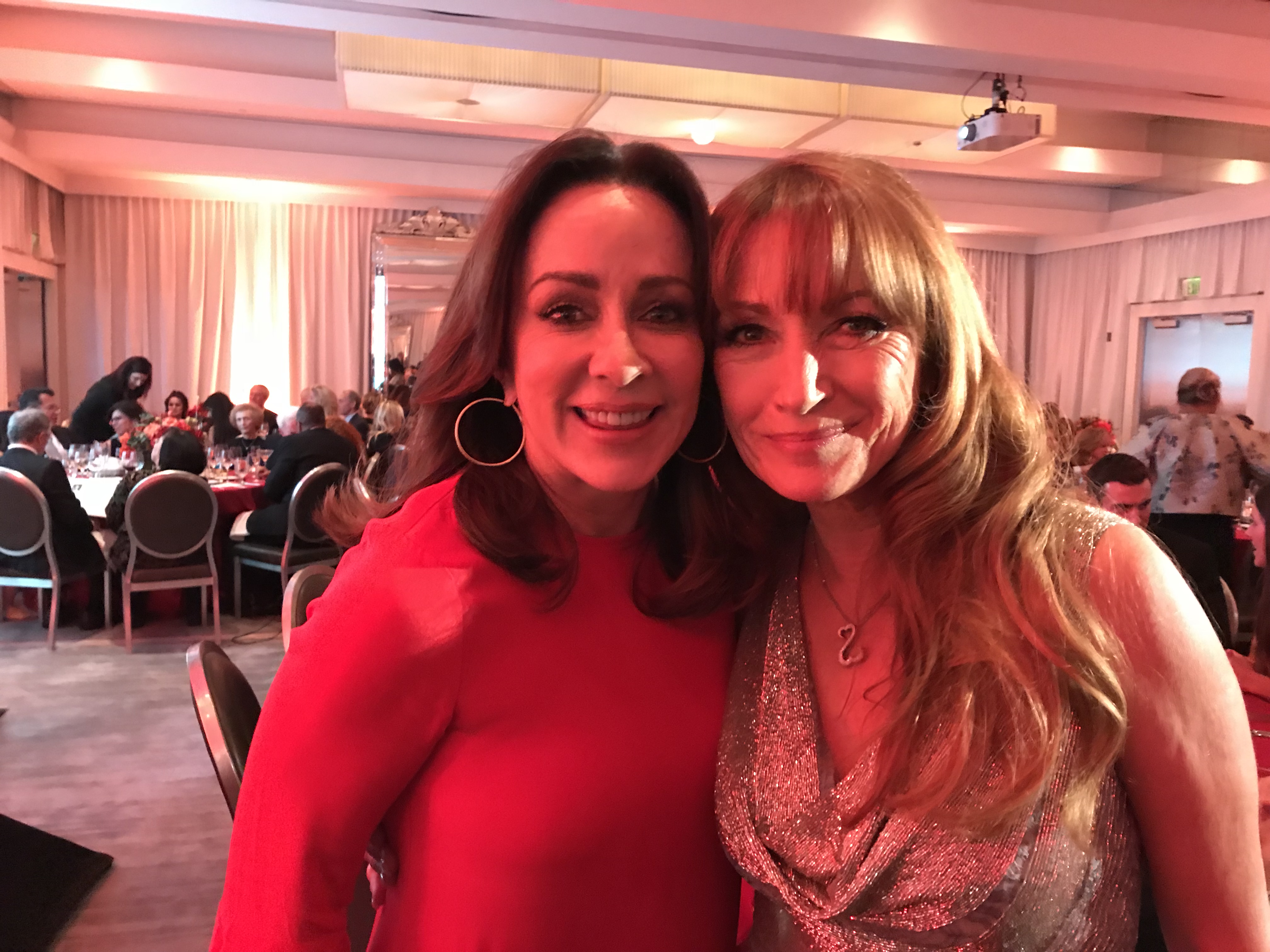 Patricia Heaton, left, and Jane Seymour during Saturday's Open Hearts gala.