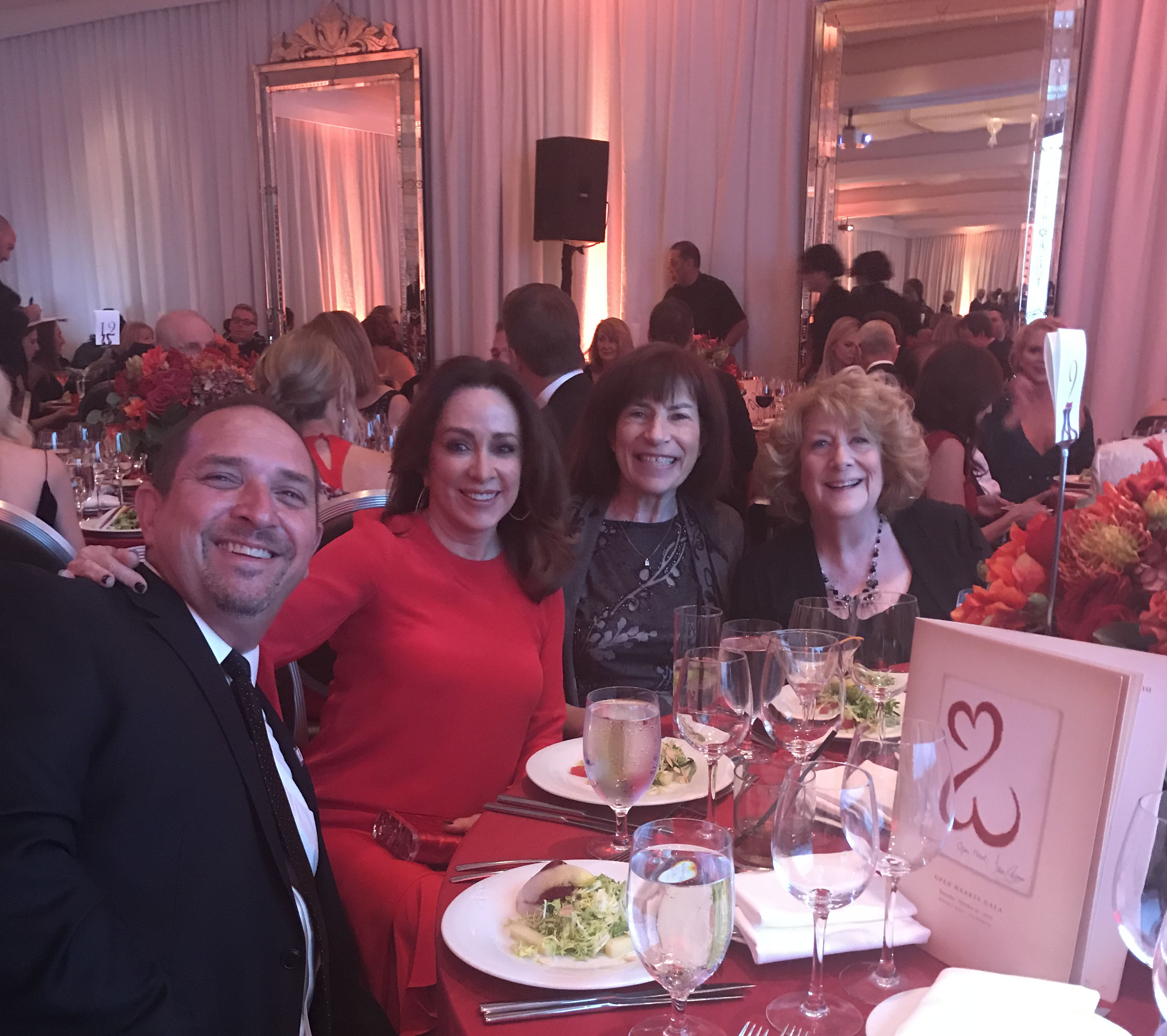 Exceptional Minds co-founders Ernie Merlan, Yudi Bennett and Susan Zwerman with actress and autism advocate Patricia Heaton, center, during the Open Hearts Gala Saturday.
