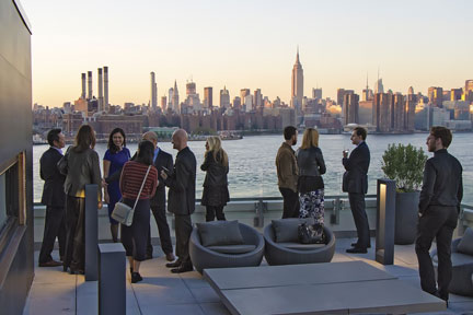 The celebratory evening took place at a stunning rooftop lounge amid gourmet hors d'oeuvres and breathtaking views of Manhattan and Brooklyn.