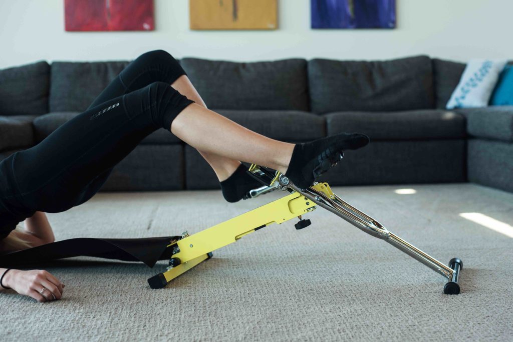 Patented Approach Prevents the Excy Portable Stationary Exercise Bike from Scooting