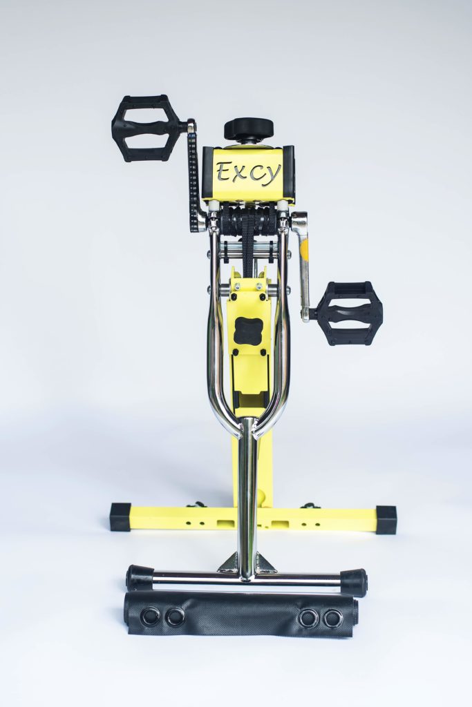 Excy Portable Stationary Recumbent Exercise Bike and Upper Body Ergometer Weighs Just 14 Pounds and Offers 2-70 Pounds of Resistance