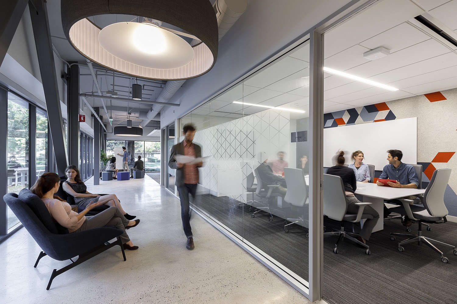 In the new 48,000-square-foot corporate office, Gigamon will have approximately 280 workstations, 16 private offices, and 50 meeting spaces.
