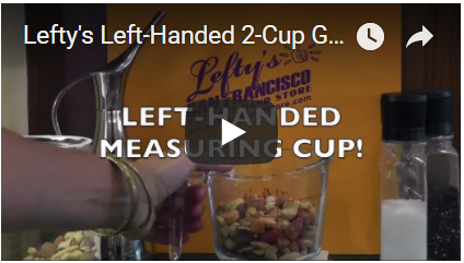 Video of Leftys left-handed measuring cups