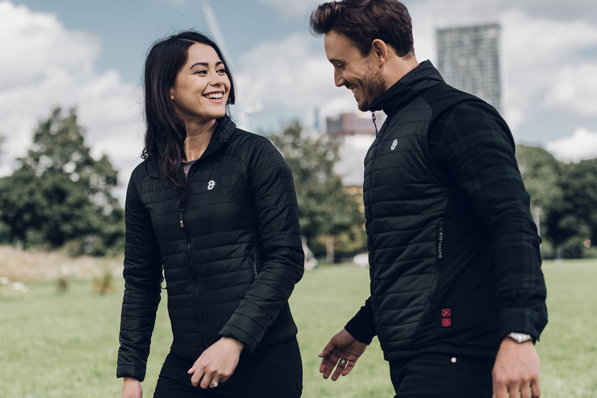 8K Powered by Flexwarm Heated Jackets and Gilets with Buttons On