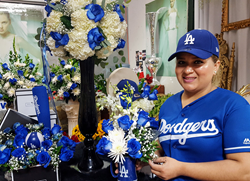 CFM Petalers Prep Dodgers World Series Victory Flowers