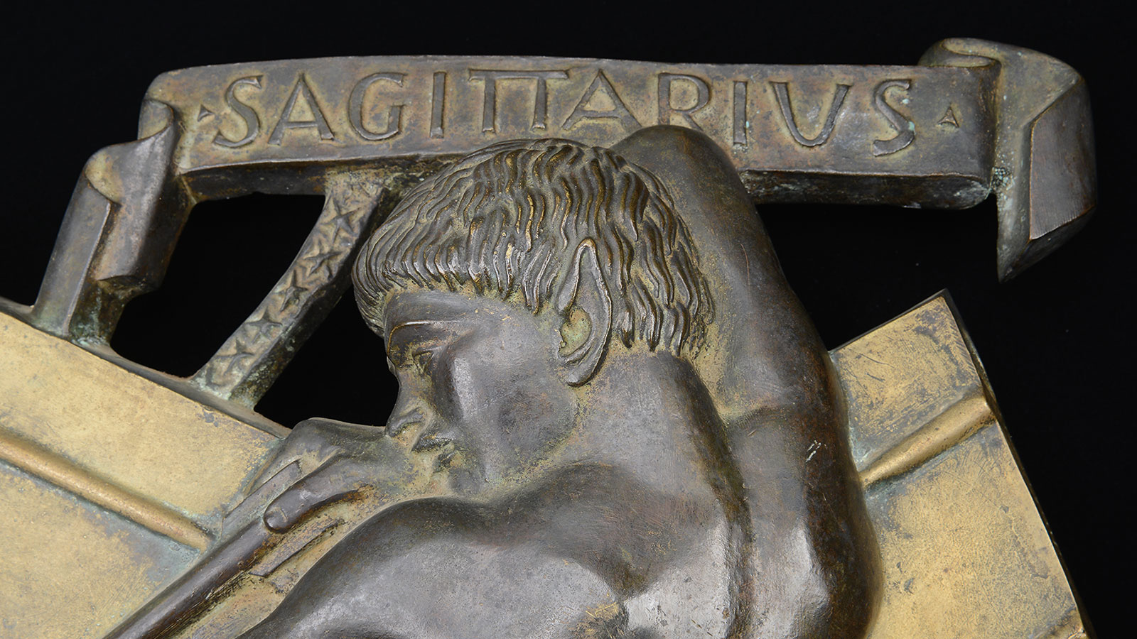 Detail of “Sagittarius” Bronze by Paul Manship, a relief from a model of his work “Celestial Sphere.”