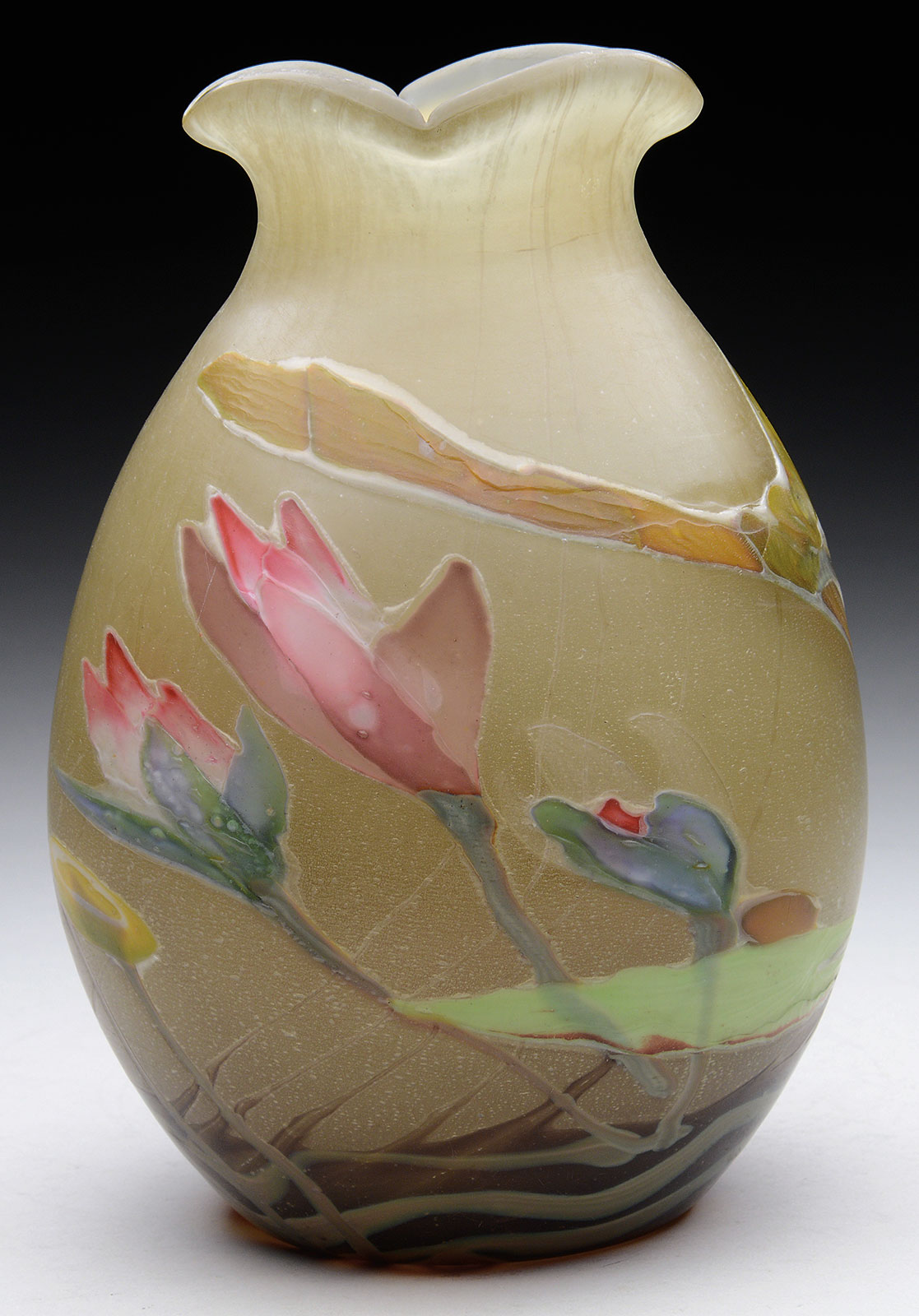 Galle Marquetry Nenuphars Vase, estimated at $60,000-80,000.
