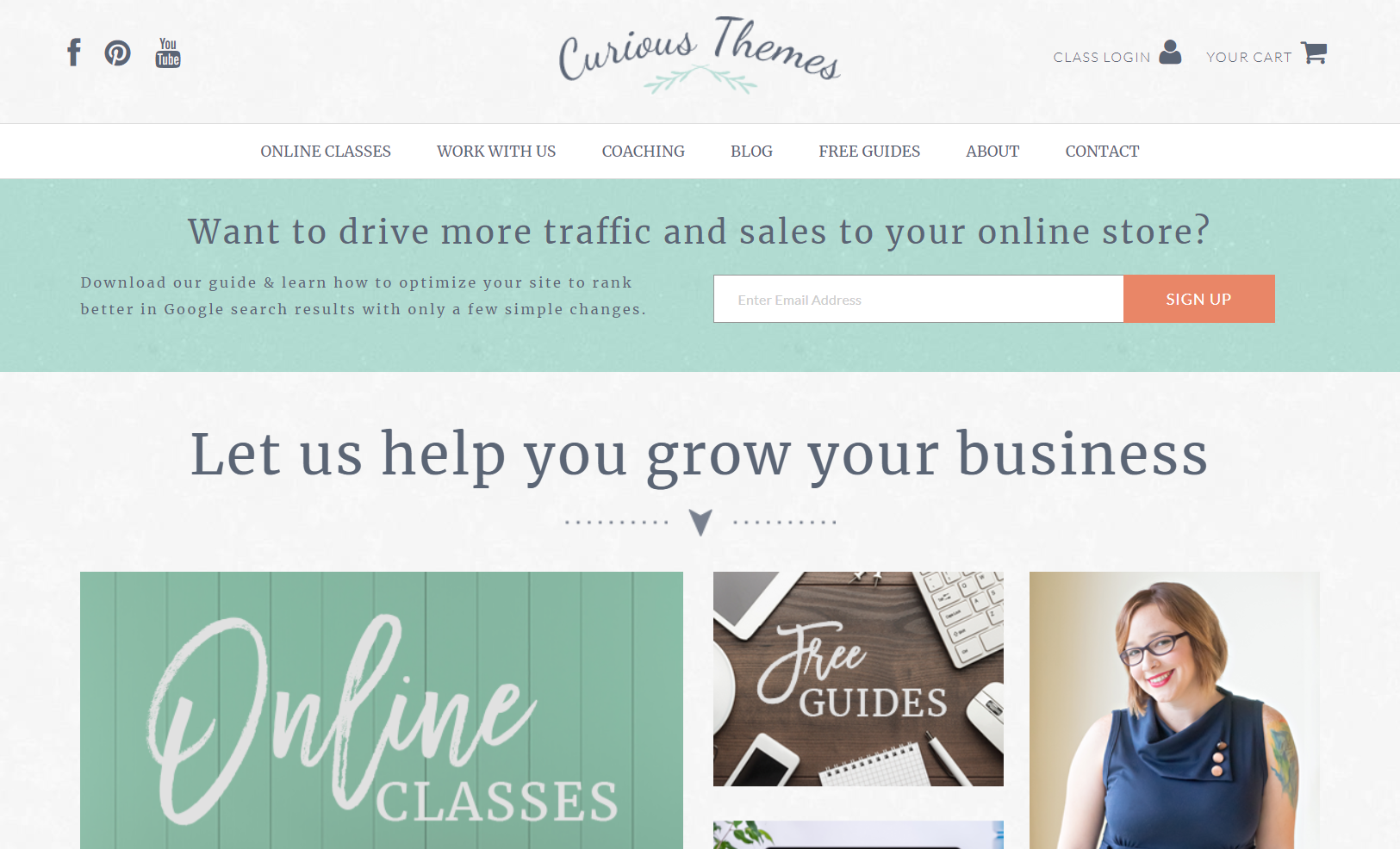 Curious Themes uses the Shopify platform to help businesses grow their online sales.