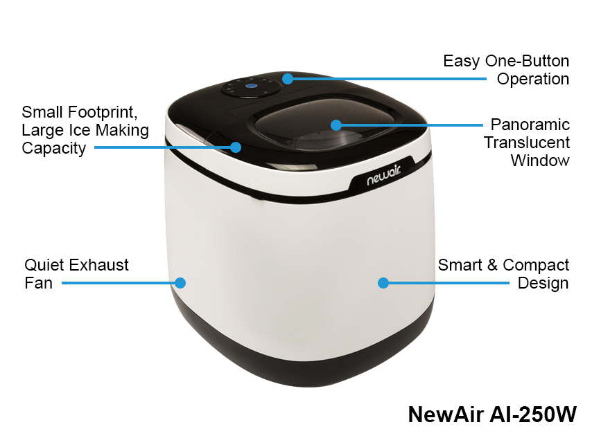 NewAir AI-250W Portable Countertop Ice Maker Features