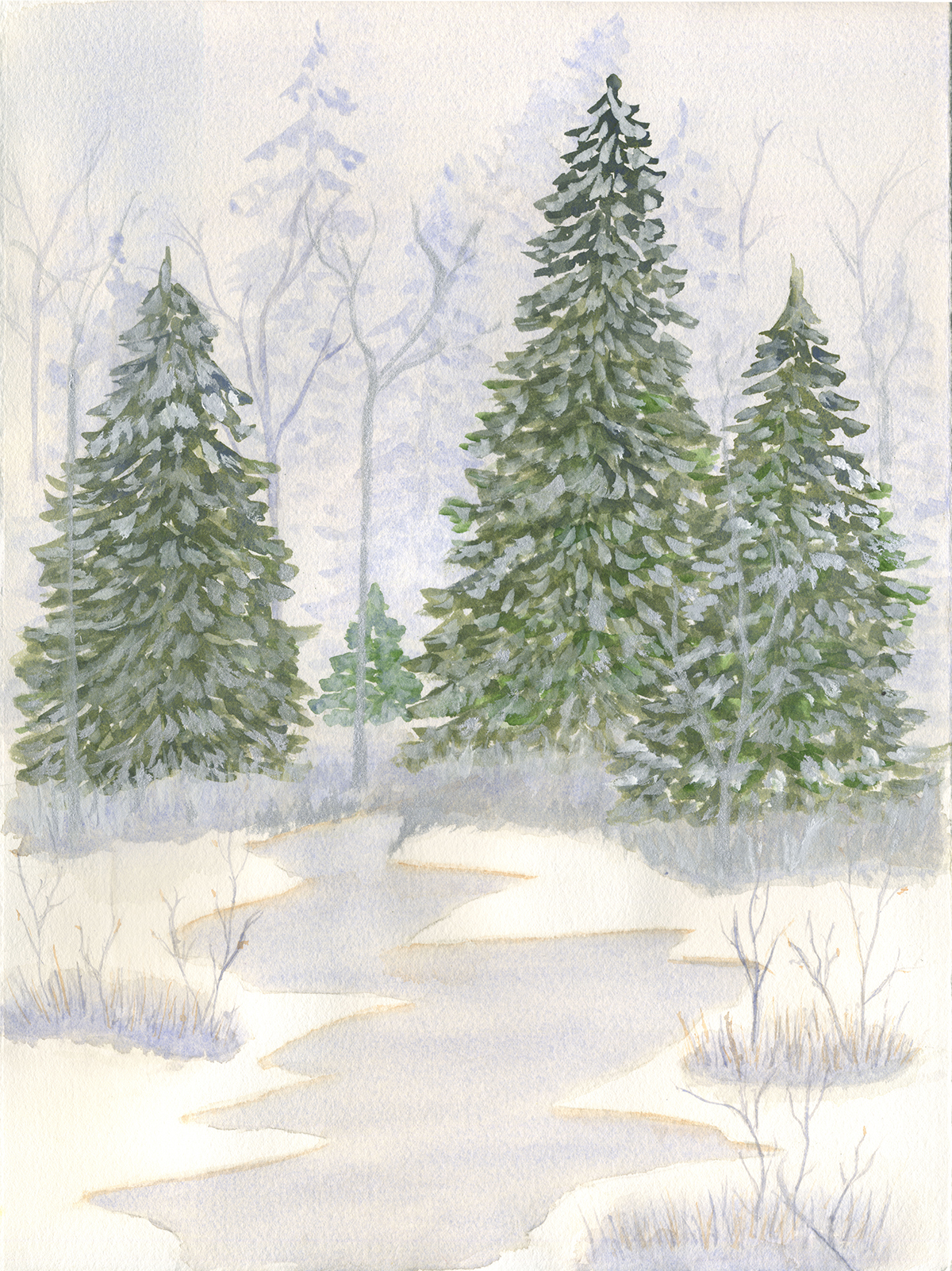Artwork created by Peggy Ritter of New Perspective Senior Living, Eagan, Minn. will be featured in Christmas cards for the company's 21 residences throughout the Midwest.