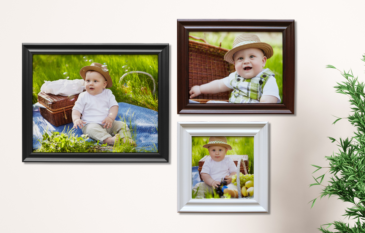 Wood-framed canvas prints look great in any home