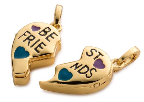 CHARMULET'S BEST FRIEND HEART CHARM - 14K GOLD PLATED