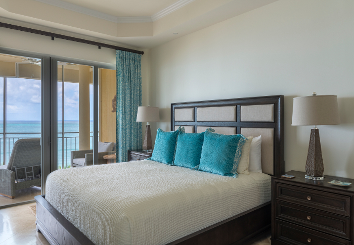Tuscany master bedrooms offer Grace Bay views with well-appointed master bathrooms.