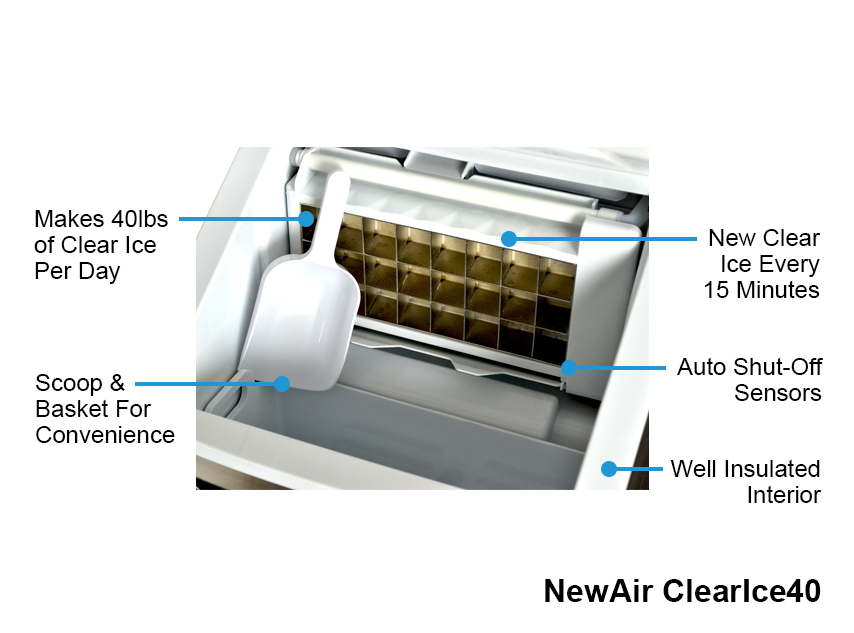 NewAir ClearIce40 Produces up to 40lbs of Ice per Day