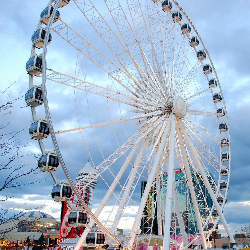 SkyWheel Newport will be approximately 235 feet above the Ohio River, or roughly 20 stories high, with 30 gondolas that hold six passengers each.