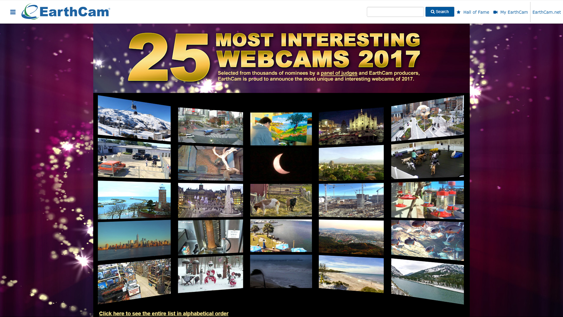 EarthCam's 25 Most Interesting Webcams of 2017