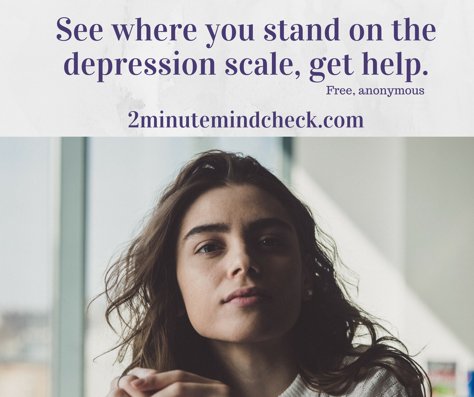 See where you stand on the depression scale, get help. www.2minutemindcheck.com