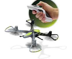 QFO Labs patented "tilt-to-fly" technology was used in its Quad Fighter™ drone (formerly called the NanoQ™), which it introduced in 2013.