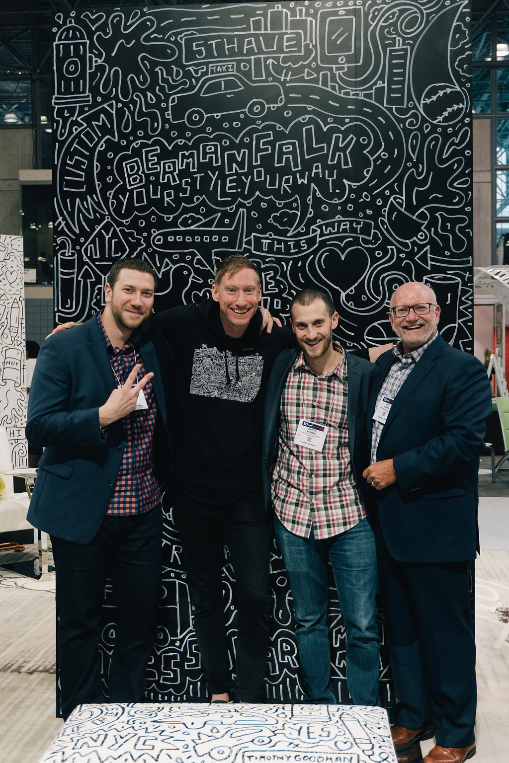 Aaron Berman, Timothy Goodman, Daniel Berman and Gary Berman at BDNY 2017.