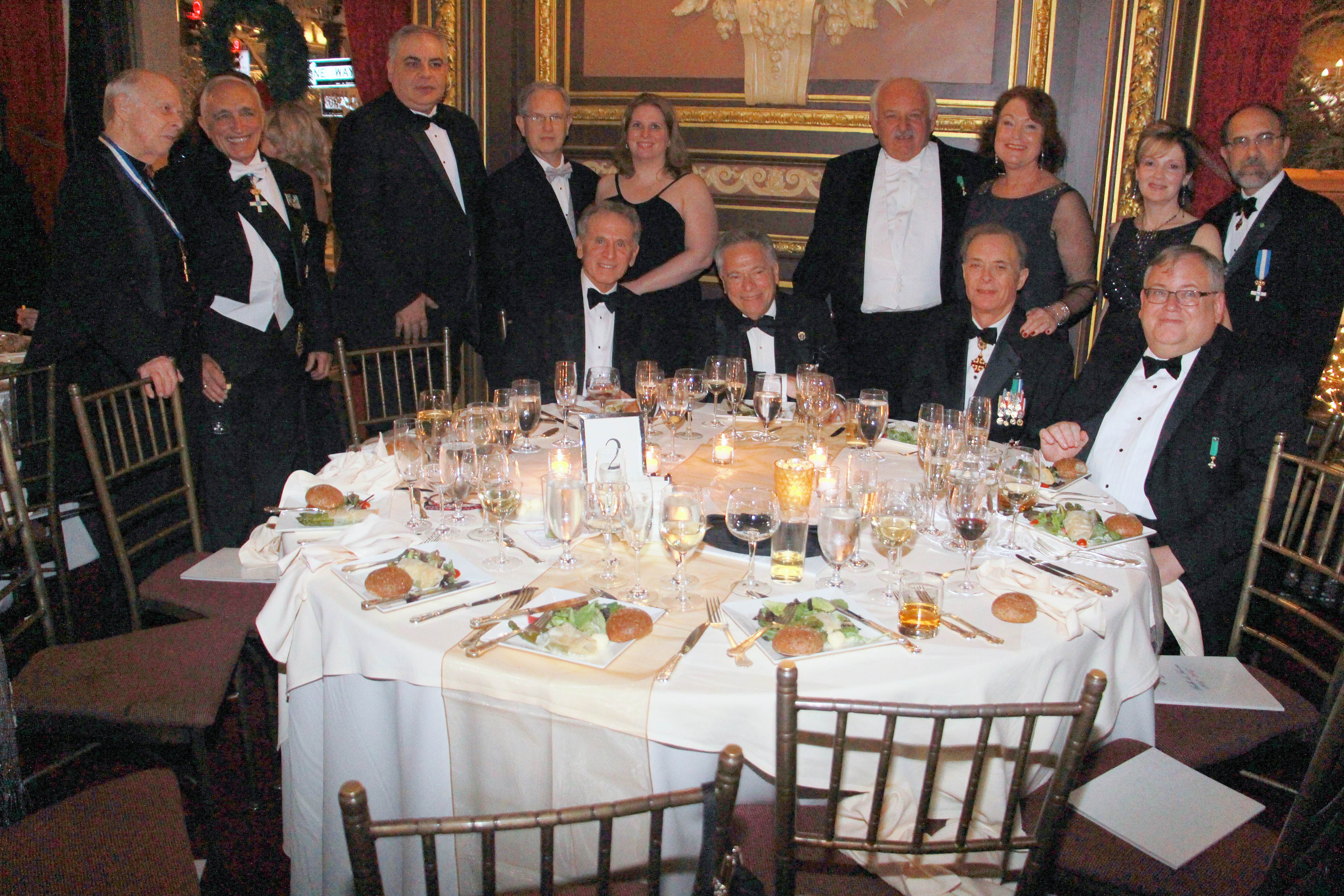 Savoy Ball Table of Roy De Barbieri, Esq. and Gerald E. Farrell, Jr.,Esq.,Regional Representatives of the American Delegation of Savoy Orders in Connecticut