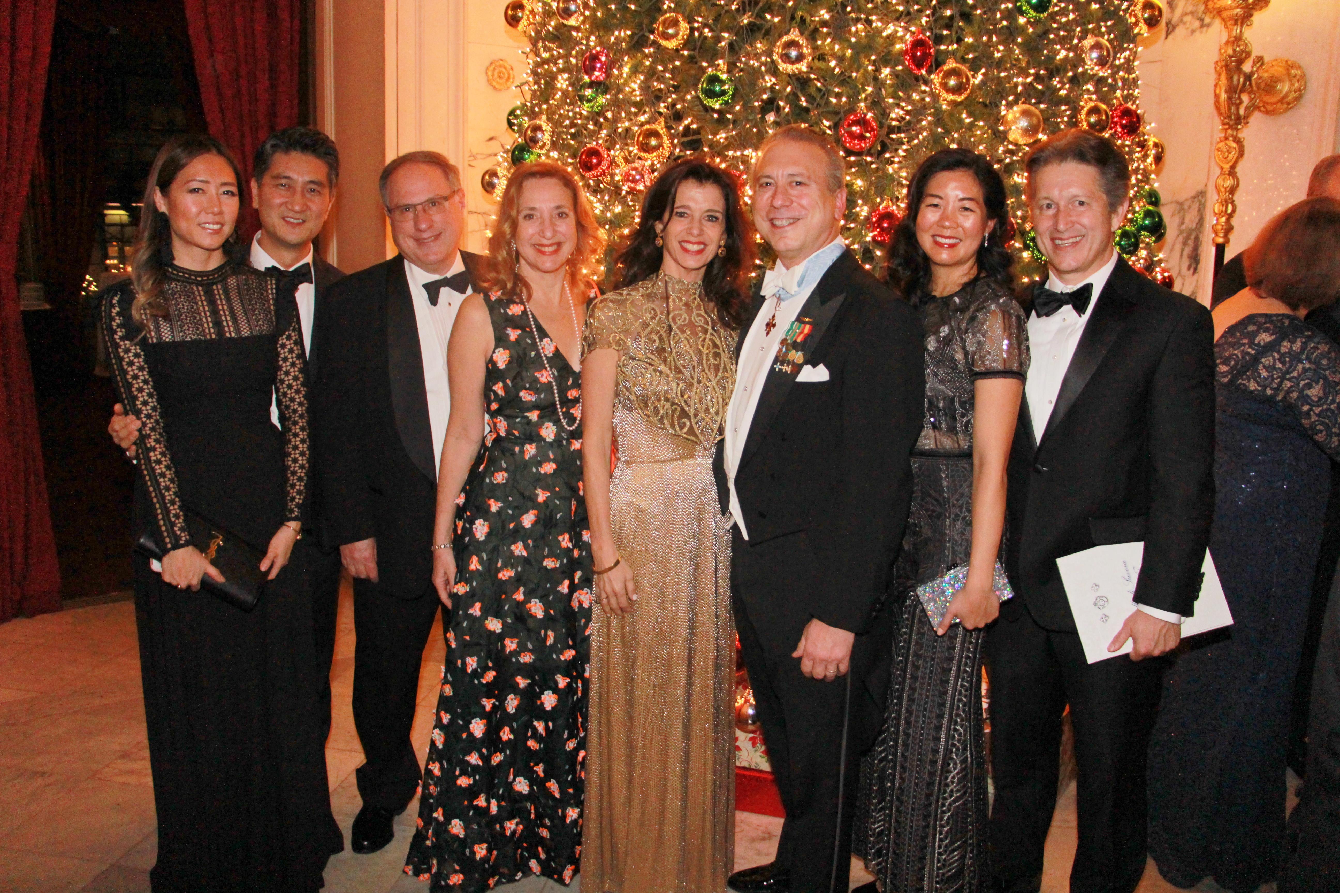 Ball Benefactors Mrs. Paula and Mrs. Anthony Viscogliosi (center) with guests