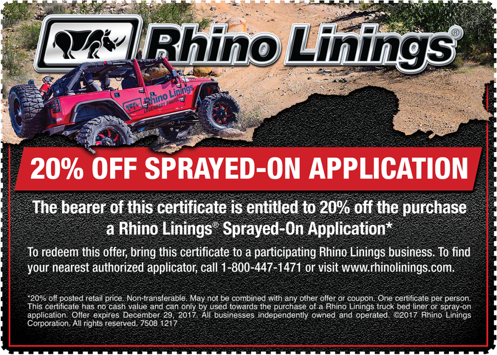 Rhino Linings Year End Coupon